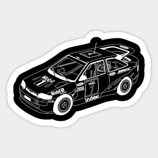 Ford Escort White Outline Sticker